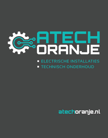 Atech Oranje logo ontwerp Blixxum